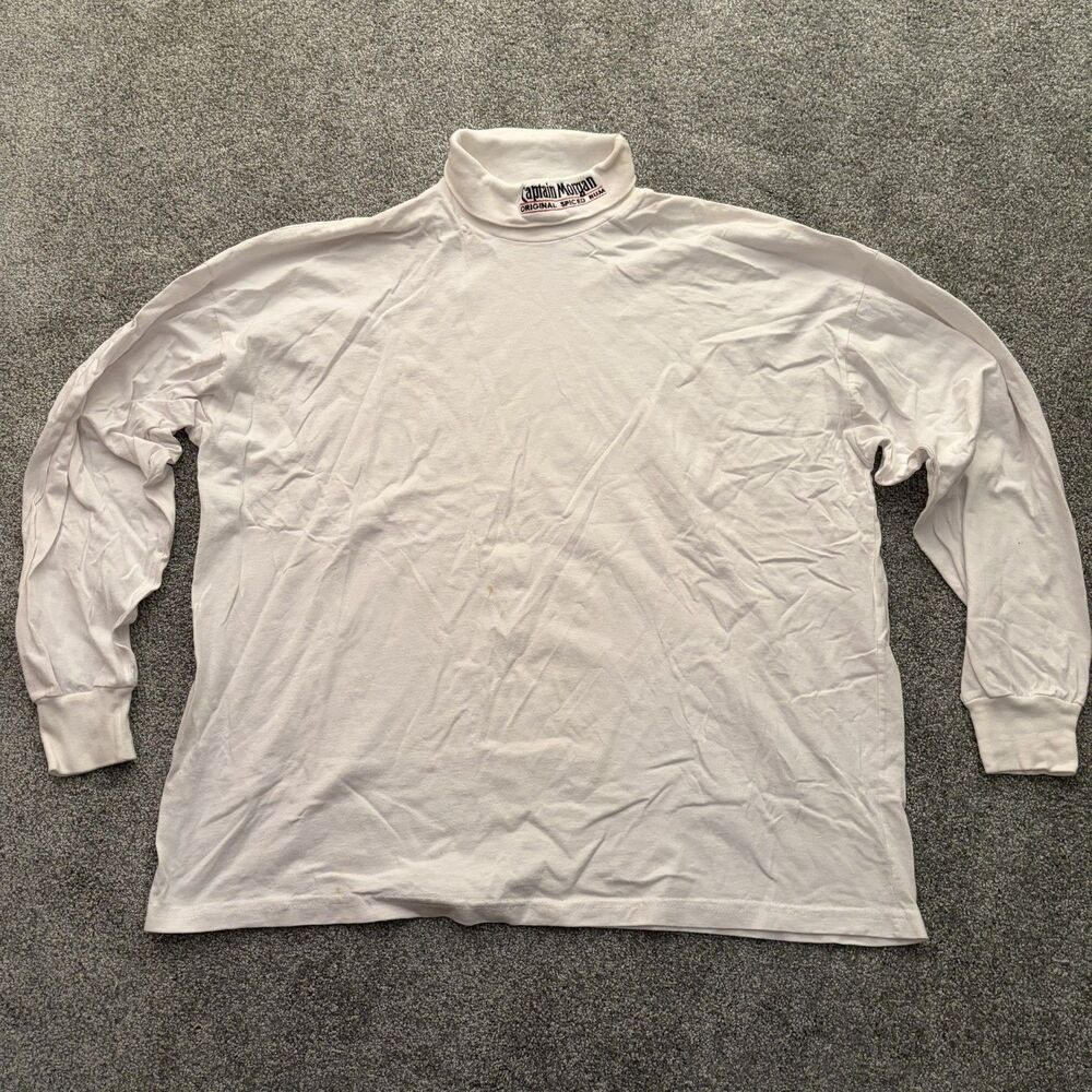 VTG Captain Morgan Adventures In Taste Embroidered Pullover Men’s XL Turtleneck